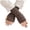 Dark Gray, variant on HEWUQI Knitted Arm Covers for Women Cute Elastic Solid Color Comfortable Fingerless Arm Sleeve Warmer Gloves Dark Gray