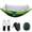 Light Green, variant on Army Green Portable Camping Hammock, Automatic Setup with Mosquito Net for Outdoor Relaxation Backpacking, 260x140cm