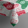 thumbnail image 3 of Merry Christmas Table Cloth Waterproof Spillproof Tablecolths Table Covers Christmas Snowman Tablecloth for Christmas Birthday Wedding Graduation Rectangle,60x84inches, 3 of 5
