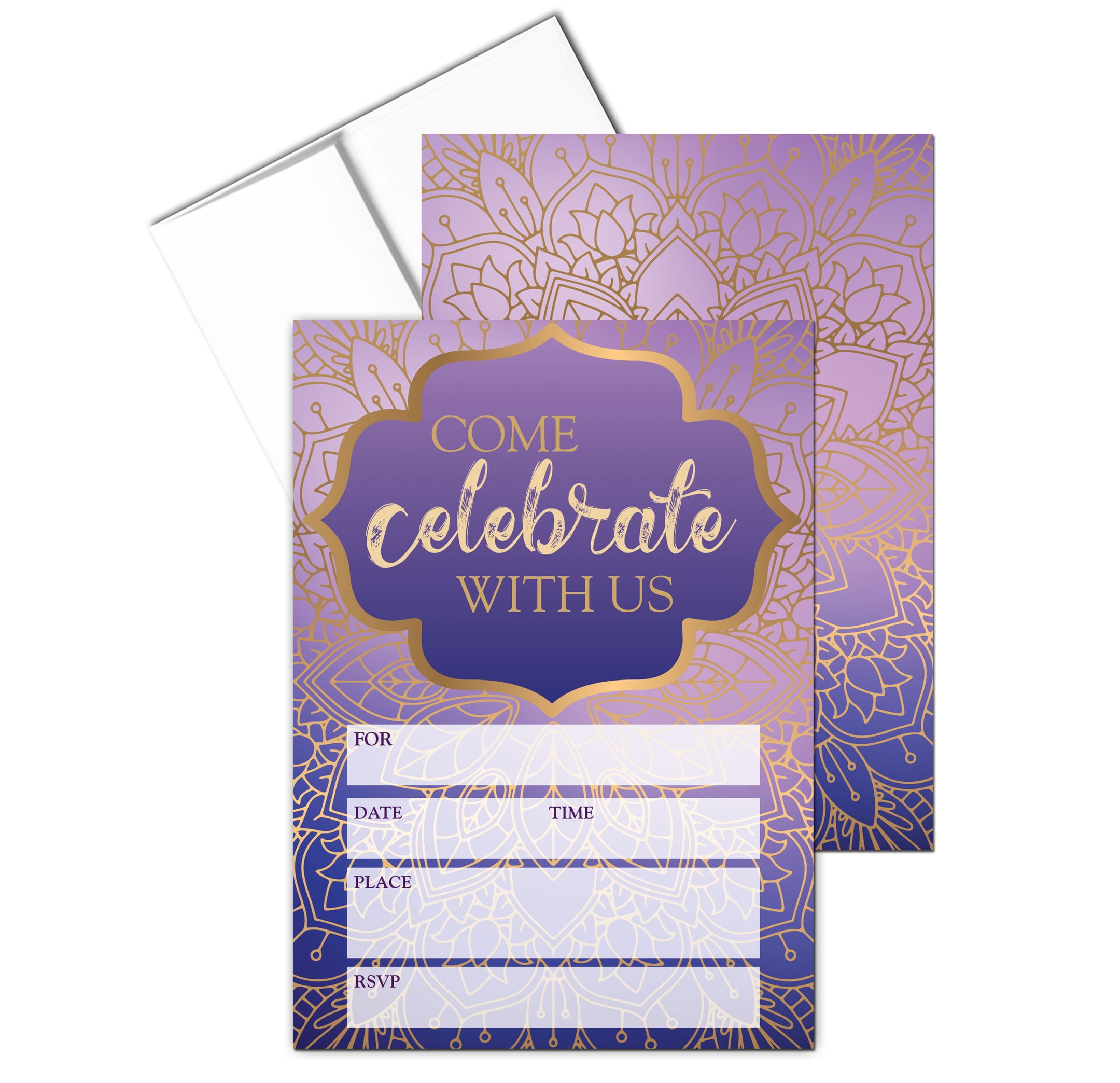 Celebrate Fill-in Party Invitations With Envelopes - 25 Invites & Envelopes - Wedding, Baby Shower, Rehearsal Dinner, Birthday Party