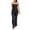 Black, variant on OSOLU Solid Color Women Sleeveless Strapless Sequined Jumpsuit Cozy Dailywear