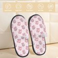 thumbnail image 2 of House Slippers for Women Men - Pink Disco Ball Lightweight House Shoes Fuzzy Slippers, Soft Slip-On Cozy House Slippers for Woman Indoor Outdoor, 2 of 7