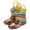 Multicolor, variant on YYUIJK Kids Rain Boots Waterproof Printed Rubber Boots with Handles Girls Boys Waterproof Rainboots Easy-on Light Weight Chelsea Rain Shoes Multicolor 4-5 Years