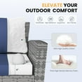 thumbnail image 3 of ELPOSUN Outdoor Cushions for Patio Furniture, 24x24 Outdoor Chair Cushions with Waterproof & Fade Resistant Cover, Deep Seat Replacement Patio Cushions with Adjustable Straps & Handle, Navy, 3 of 6