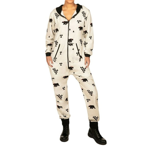 Michellecmm Women Men Couples Pajamas Bear/Heart/Penguin/Crutch Print Sleepwear