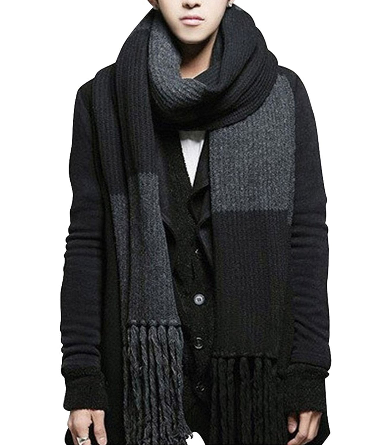 YYX Winter Fashion Womens Men Warm Soft Knitted Long Scarf Shawl