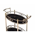 thumbnail image 5 of KUIKUI Ottesen Serving Cart, Gold & Black Glass 98351, 5 of 6