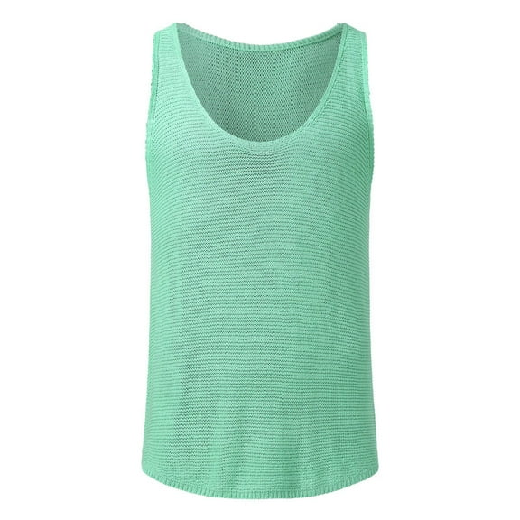 GBSYEWXS Vest Sweater For Men V-Neck Sleeveless Casual Gentleman Solid Color Green Sweaters