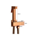 thumbnail image 5 of Hand Held Bidet Sprayer Douche Toilet Kit Bidet Faucet Gold Brass Square Shattaf Shower Head Copper Valve Set Jet Bidet Faucet ,360° Swivel Spout, 5 of 7