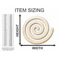 thumbnail image 2 of Unfinished Wood Spiral Shape - Craft - up to 46" DIY 6" / 1/8", 2 of 3