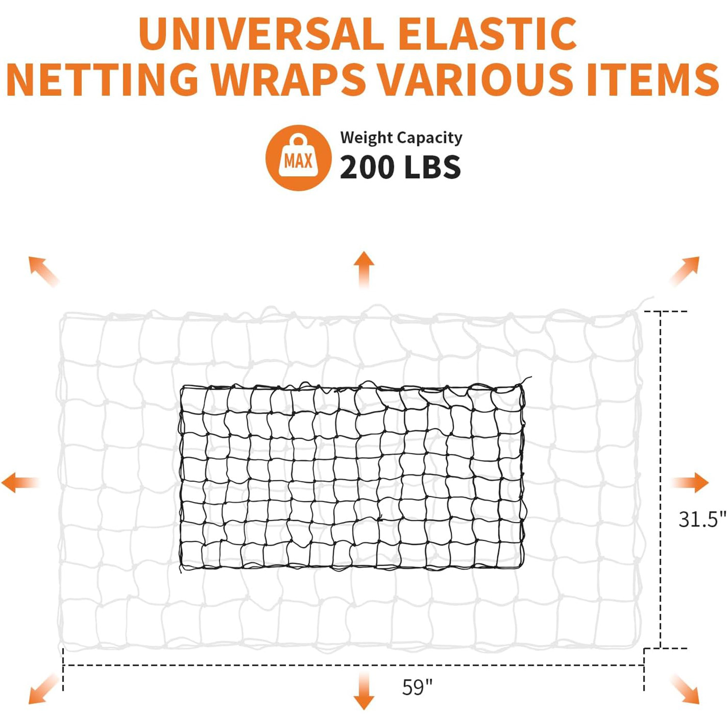 Mescukay 64" x 39" Roof Rack, Heavy Duty Car Rooftop Cargo Carrier Basket with Cargo Net, Luggage Holder Extension for Universal, Pick Up Trucks, 200 lbs Capacity