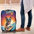 thumbnail image 4 of Retro Surfing Rat Terrier in Cool Sunglasses Hello Summer Waves Travel Luggage Cover Ratty Dog Lover Suitcase Dust Protective Decor - 10001, 4 of 5