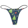 thumbnail image 4 of Culottes pour Femmes String Imprimé de Noël Confortable Respirant Taille Basse Culottes, 4 of 5