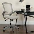 thumbnail image 2 of Flash Furniture Mid-Back Gray Mesh Swivel Ergonomic Task Office Chair with Gray Frame and Flip-Up Arms, 2 of 13