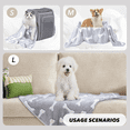 thumbnail image 3 of weVSwe 1 Pack 3 Puppy Blankets Super Soft Warm Sleep Mat Grey Cute Print Fluffy Fleece Pet Flannel Throw Dog Blankets for Small Dogs Cats,Star&Bone&Love- Small (23"x15"), 3 of 8