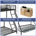 thumbnail image 2 of ASINMAK Twin-Over-Full Metal Bunk Bed for Teens with Built-in Ladder - Black, 2 of 7