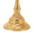 thumbnail image 3 of Oro candelabro titular de una sola cabeza retro europeo galvanoplastia pulido oro Taper candelabros alto vela titular, 3 of 8