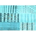thumbnail image 1 of Ahgly Company Indoor Rectangle Patchwork Light Blue Transitional Area Rugs, 2' x 4', 1 of 4
