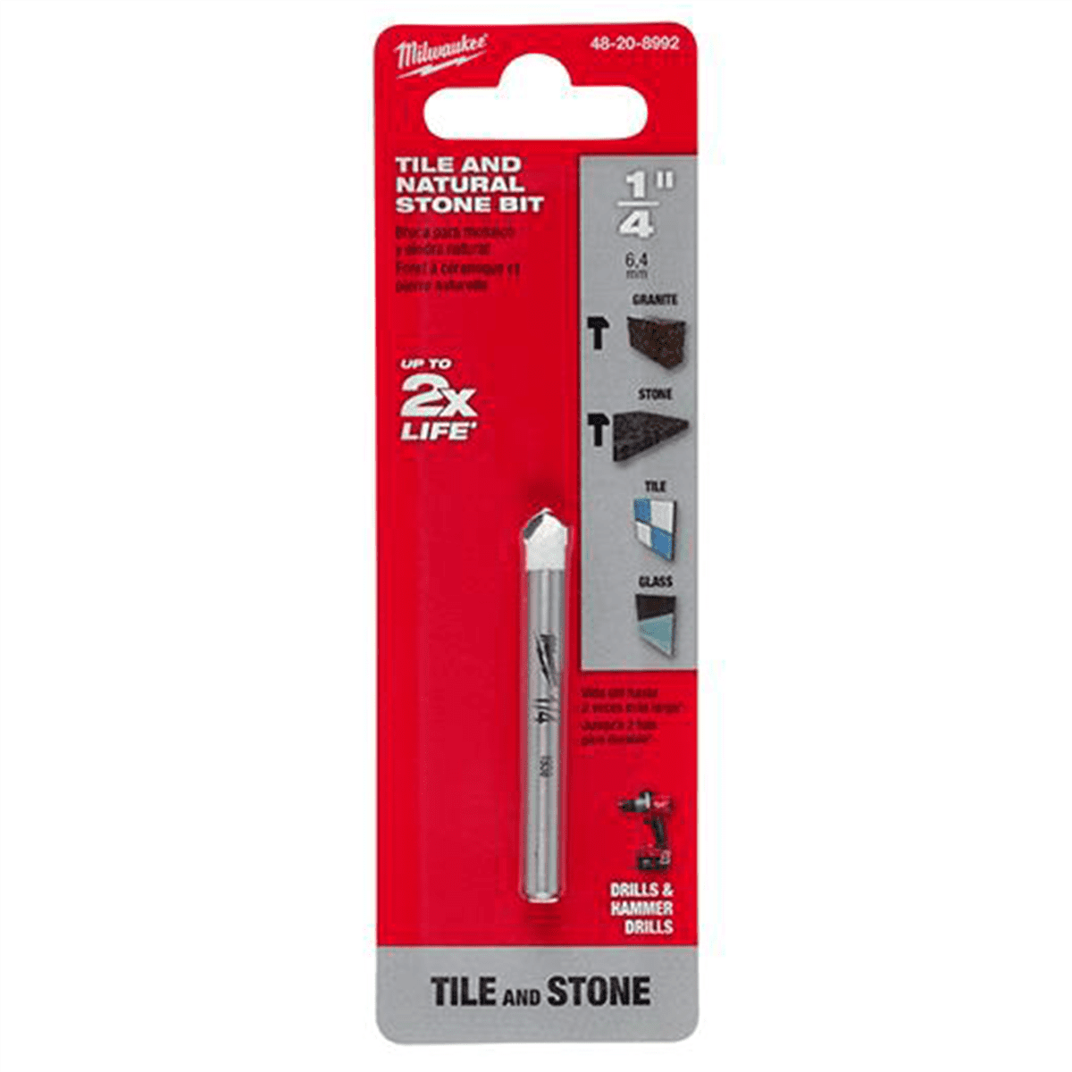 Milwaukee Tool 1/4" Tile and Natural Stone Bit