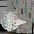 thumbnail image 3 of Christmas Decor Waffle Shower Curtain for Bathroom 72x84inches Christmas Trees Shower Curtain Set with Hooks Pink Green Watercolor X-mas Trees Waterproof Fabric Shower Curtain, 3 of 6