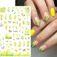 LUODU New Nail Stickers for Spring Fresh Flowers Daisies Butterflies ...