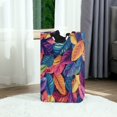 thumbnail image 6 of Yayeee Freestanding Laundry Hamper with Handle Collapsible Large Storage Basket for Clothes, Colorful Art Leaves Pattern, 6 of 7