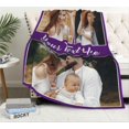 thumbnail image 3 of Custom Blanket with Photos Text, Personalized Blanket with Pictures Aniversary Gifts for Mom, Dad,Families,Boyfriend,Girlfriend,Kids, Christmas Blanket., 3 of 6