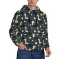 thumbnail image 2 of Naloa Dinosaur In The Space Men's Casual Hooded Collar Drawstring Hoodies Pullover Sweatshirts Casual Long Sleeve Shirts-3X-Large, 2 of 7