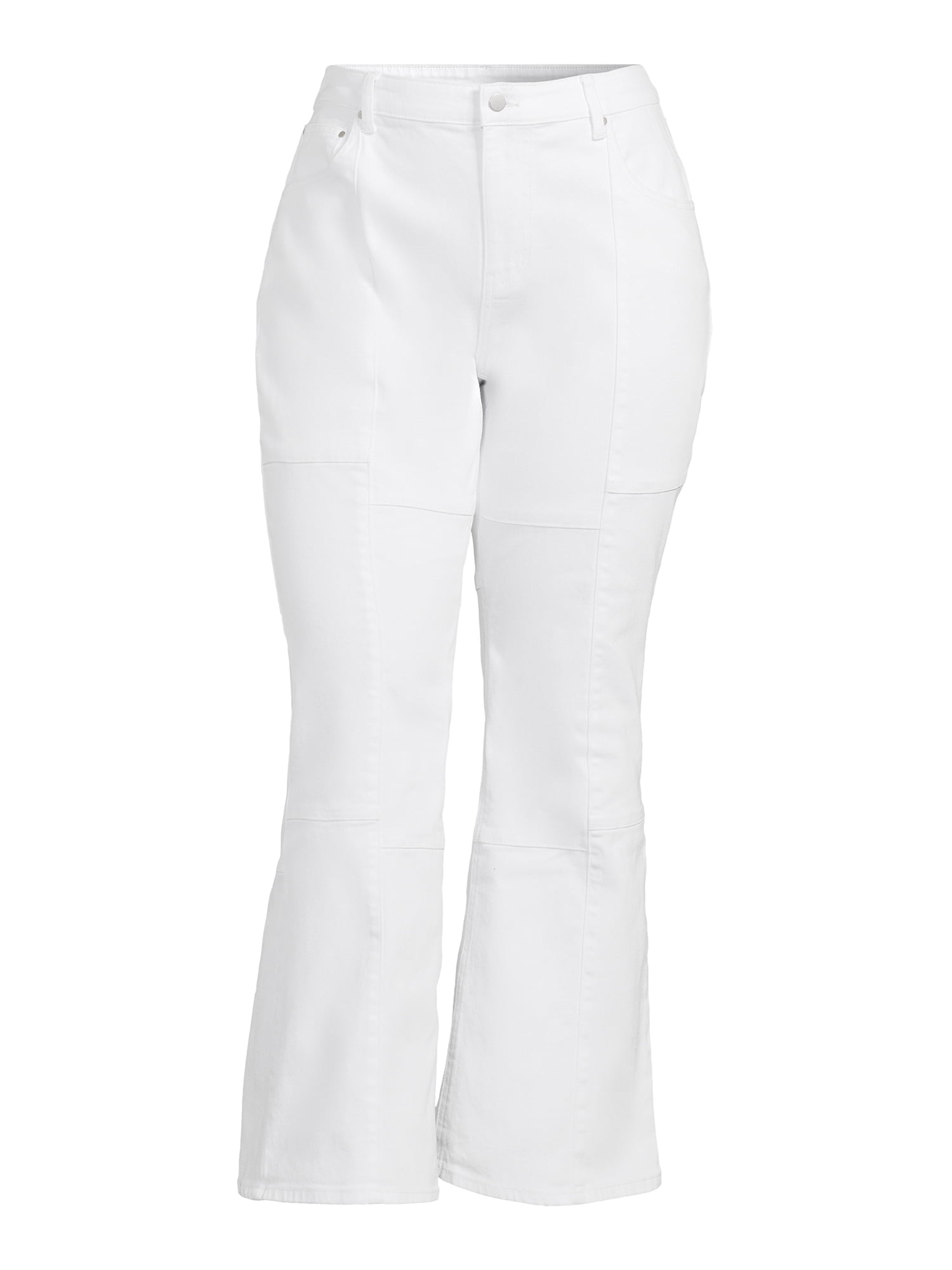 No Boundaries Juniors Plus Size High Rise Pieced Flare Jeans, 31.5" Inseam, Sizes 19-25