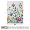 thumbnail image 4 of JRXY Flannel Fleece Blanket - Spring Flower Butterfly Decorations Farmhouse Seasonal Summer White, 4 of 6