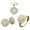 Gold, variant on Valentine's Day Jewellery Set Women Diamond Ring Necklace and Earrings Set Cubic Zirconia Jewellery for Wedding