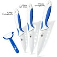 thumbnail image 6 of 3-Piece Sharp Ceramic Knife Set with Covers - Stain Resistant White Blade Rust Proof Kitchen Knives Household Vegetables Slicing Tool, 6 of 8