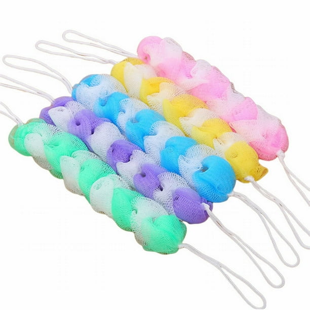 Tira de Baño - 4pcs, Fibra Espumosa Suave, Exfoliante - para Exfoliar el Cuerpo en la Ducha