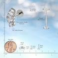 thumbnail image 5 of Limerencia G23 Hypoallergenic 18g Flat Back Stud Earrings Implant Grade Titanium Cartilage Piercing Studs for Men and Women, 5 of 7