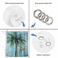 thumbnail image 3 of Coastal Blue Green Shower Curtain Set - Standard 72" x 72" Washable Bathtub Curtain with 12 Hooks, Ocean Beach Tropical Plant Starfish Waterproof Fabric Stall Shower Curtains for Bathroom Décor, 3 of 6