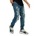 thumbnail image 2 of Victorious Men's Distressed Rip and Repair Denim Jeans DL1119 - Indigo - 40/32, 2 of 5