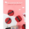 thumbnail image 4 of Graflsoa 3-Piece Velvet Sponge Puff Set for BB Cream, Powder, and Makeup Application - Red, Washable & Versatile Beauty Tool, 4 of 7