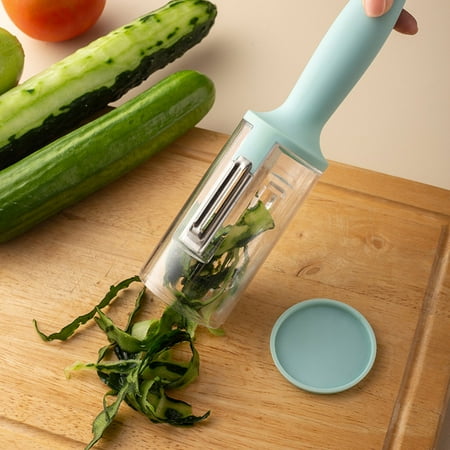 

Hot Sale Functional Storage Type Peeler Fish Scale Planer Household Splash Proof Fruit And Vegetable Peeler With Cylindrical Storage Type Scraper