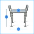 thumbnail image 3 of Medline Bath Chair and Shower Chair with Armrests for Elderly, Sturdy, 13.5-In Seat, 350 lb Weight Capacity, Gray, 3 of 6