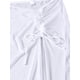 thumbnail image 5 of VISgogo - Falda de playa informal para mujer, de longitud media, a la moda, de color sólido, con cordón y abertura VISgogo moda, 5 of 10