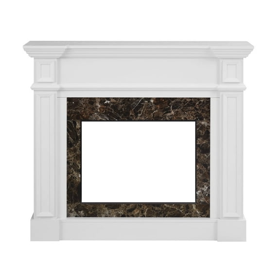 Newboti Only Mantel (NOT INCLUDED 23" FIREPLACE)--White, 45.6"W*11.8"D*40"H 738591518684601