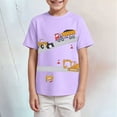 thumbnail image 2 of Gubotare Shirts for Kids Boys T-Shirts Summer Graphic Short Sleeve Tees Kids Casual Tops Car Sizes 5-6T (Light Purple,5-6 Years), 2 of 4