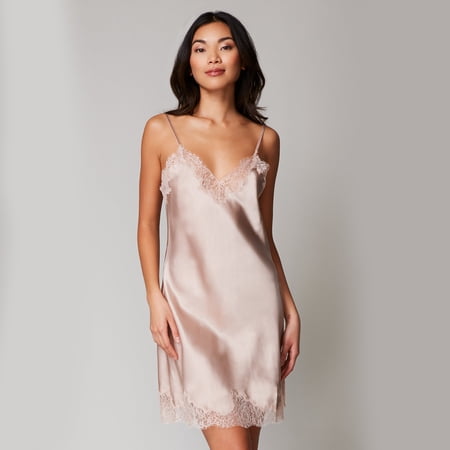 Journelle Women's Charlotte Short Slip Chemise in Pink