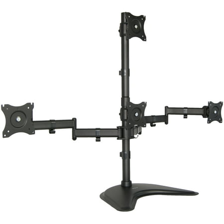 Quad Lcd Monitor Stand - VIVO Quad LCD Monitor Desk Stand Mount Free-Standing 3 + 1 = 4 Screens up to 24
