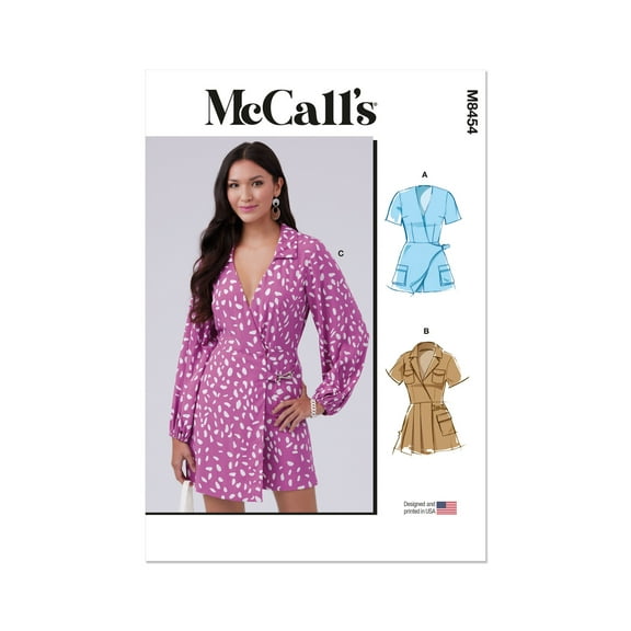 McCall's Sewing Pattern 8454 - Misses' Romper, Size: D5 (4-6-8-10-12)
