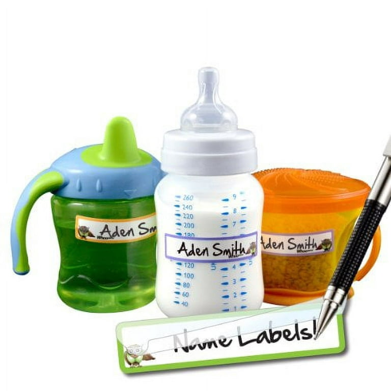Daycare Labels Value Pack - Bottle Labels (Animal Friends) and Clothing  Labels (Highlighter), Waterproof Labels