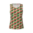 thumbnail image 3 of Picia Geometric Watermelon Pattern Women's Workout Tank Top,Breathable Activewear,Slim Fit Athletic Top,Versatile Workout Moisture-wicking top-Medium, 3 of 9