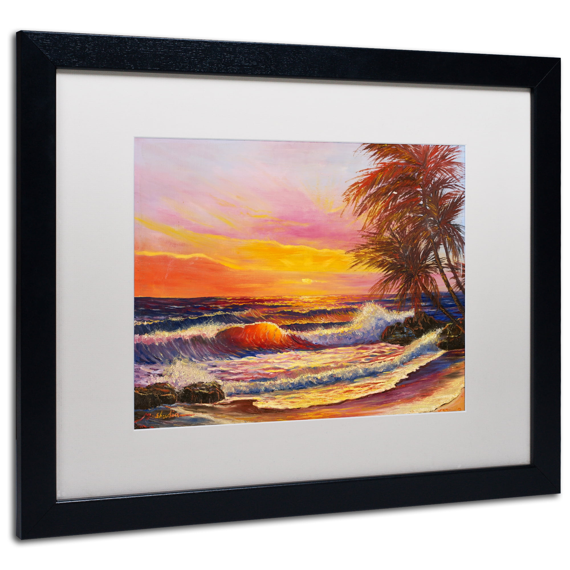Trademark Fine Art 'Hawaiian Glow' Black Framed Art by Manor Shadian