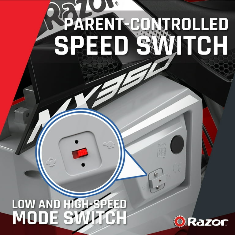 Razor MX350 Dirt Rocket - Black, 24V Electric-Powered Motocross