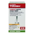 Hyper Tough Outdoor 6Outlet Power Stake Remote Control with Timer